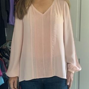 White House Black Market Blush Blouse
